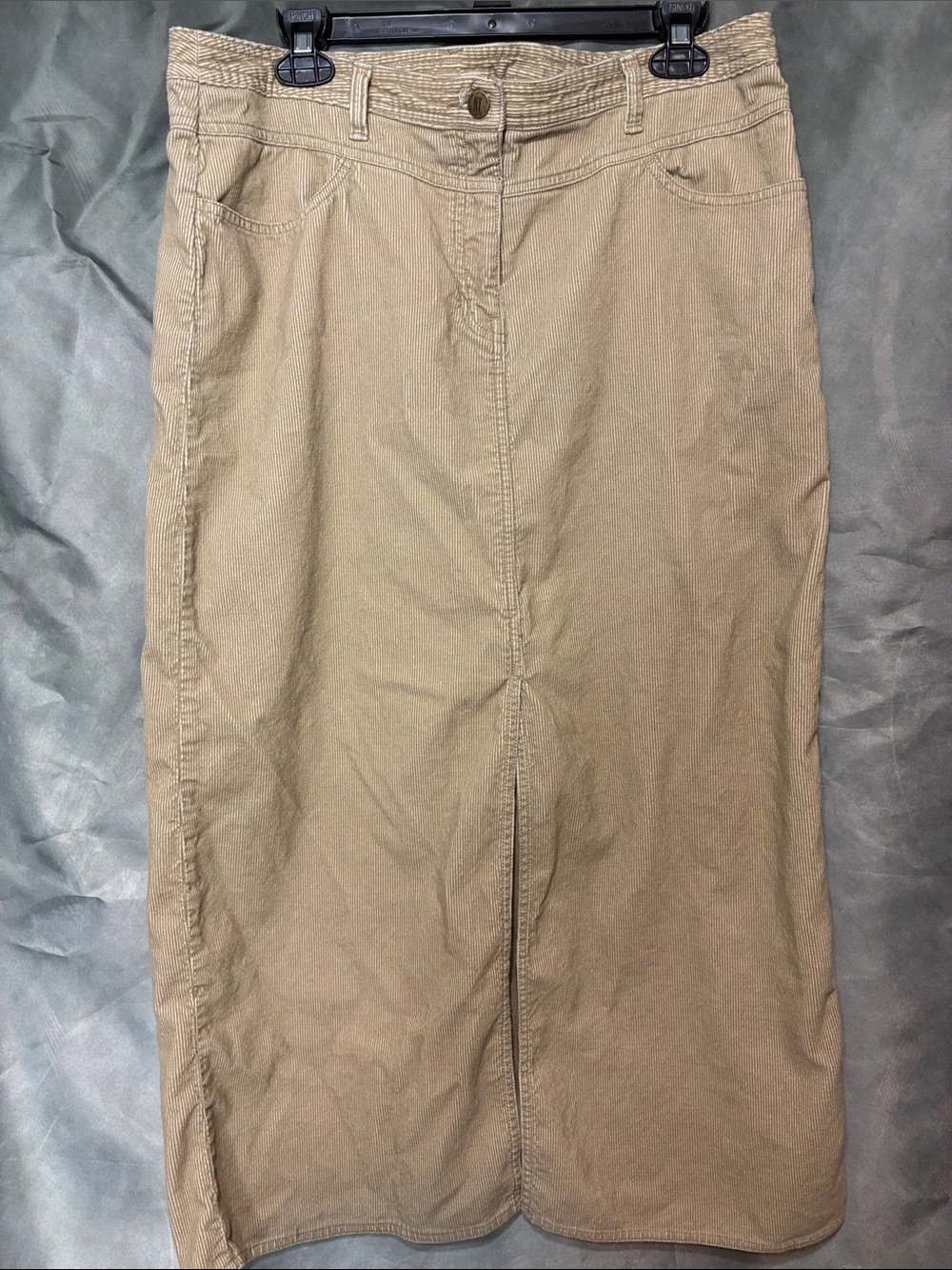 New York & Company Khaki Midi Skirt
